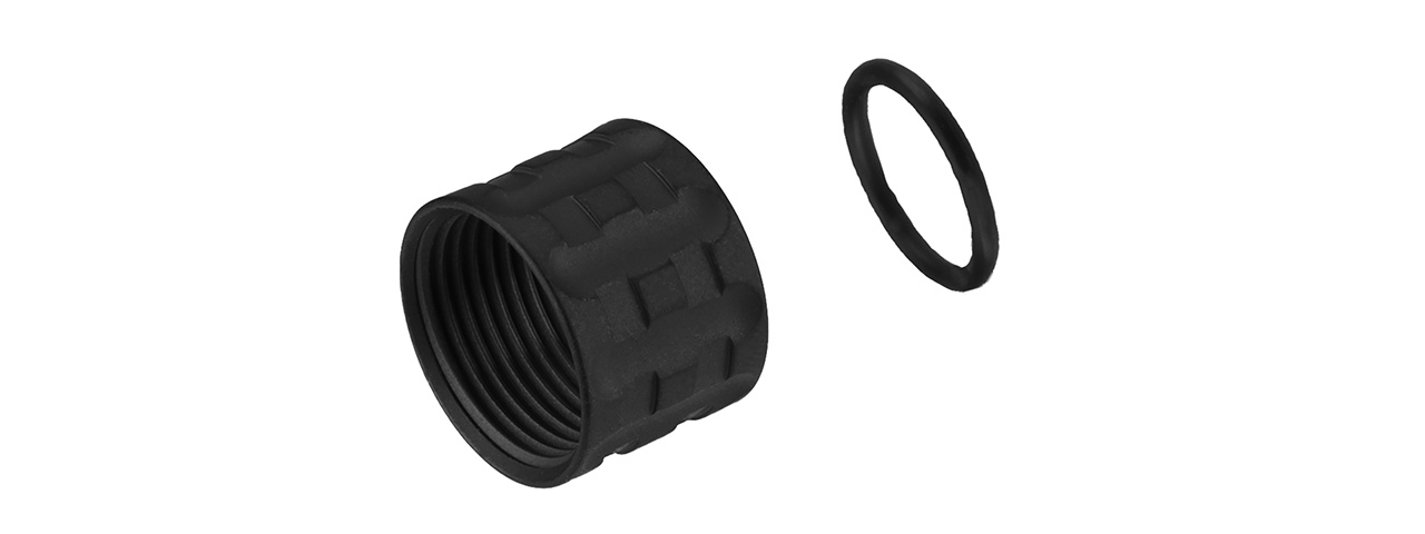 ATLAS CUSTOM WORKS PILLAR FULL METAL -14MM THREAD PROTECTOR (BLACK) - Click Image to Close