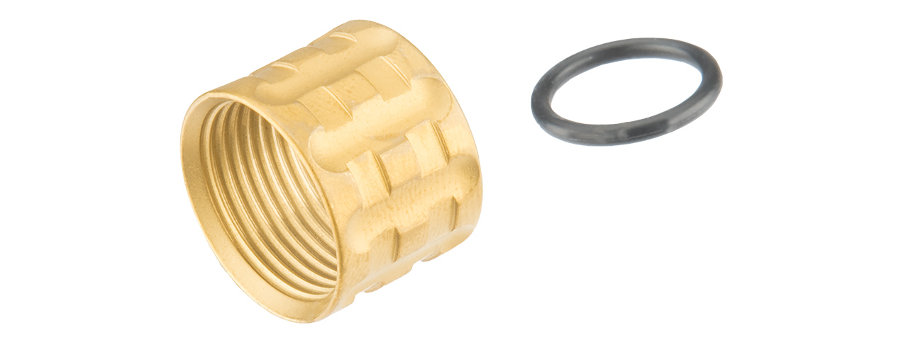 ATLAS CUSTOM WORKS THREAD ADAPTOR / PROTECTOR (GOLD) - Click Image to Close