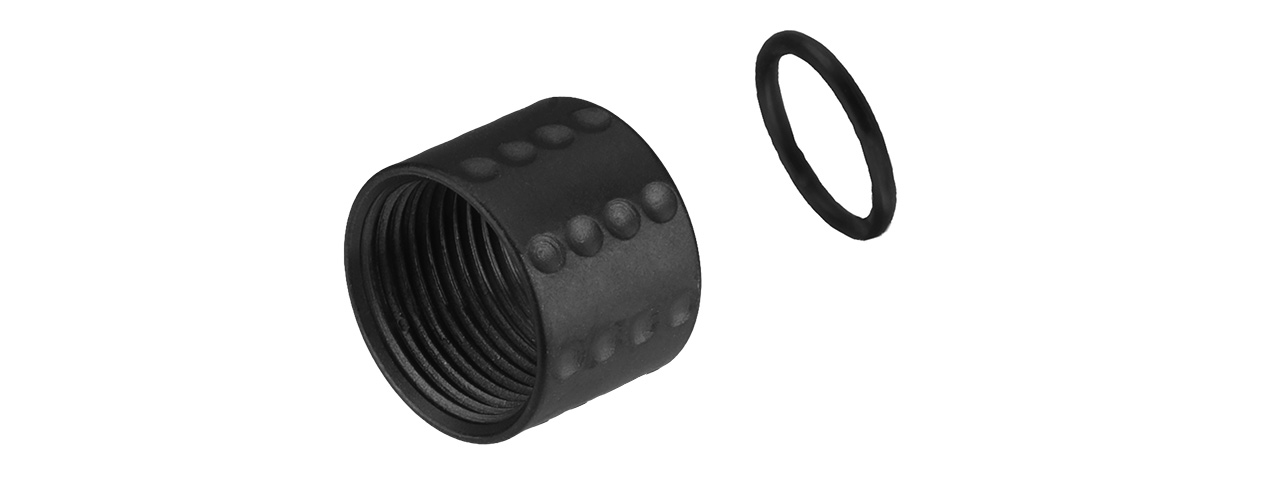 ATLAS CUSTOM WORKS DIPS FULL METAL -14MM CCW THREAD PROTECTOR (BLACK) - Click Image to Close