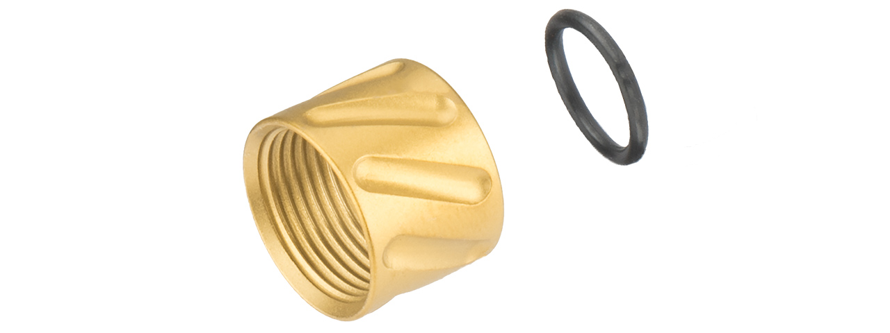 ATLAS CUSTOM WORKS ANGLES FULL METAL -14MM CCW THREAD PROTECTOR (GOLD) - Click Image to Close