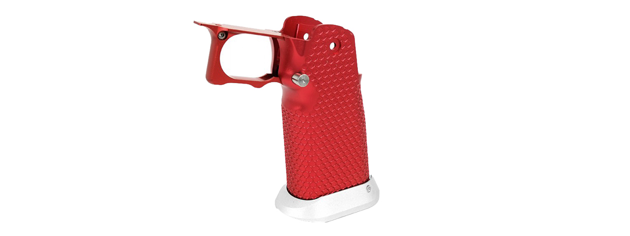 AIRSOFT MASTERPIECE ALUMINUM GRIP FOR HI-CAPA AIRSOFT PISTOLS TYPE 3 (RED) - Click Image to Close