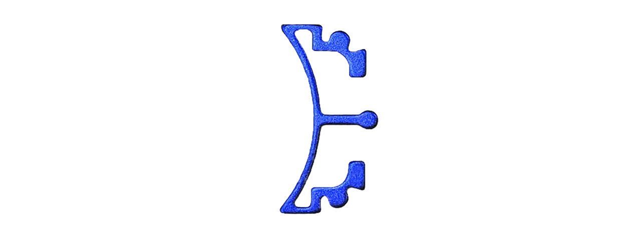 AIRSOFT MASTERPIECE ALUMINUM PUZZLE FRONT CURVE LONG TRIGGER (BLUE) - Click Image to Close