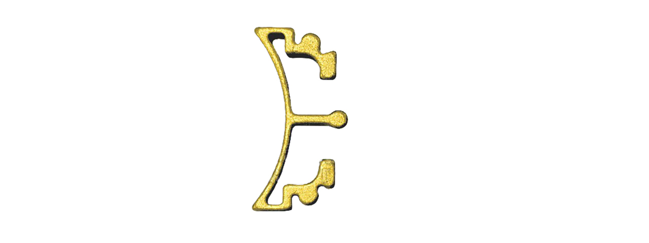 AIRSOFT MASTERPIECE ALUMINUM PUZZLE FRONT CURVE LONG TRIGGER (GOLD) - Click Image to Close