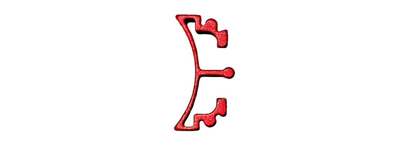 AIRSOFT MASTERPIECE ALUMINUM PUZZLE FRONT CURVE LONG TRIGGER (RED) - Click Image to Close