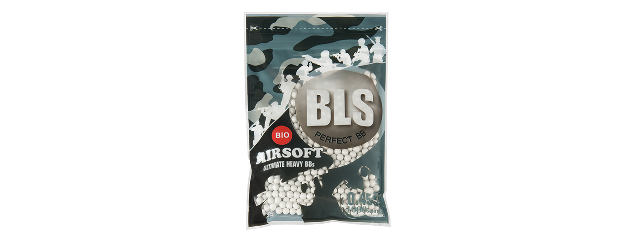 BLS PERFECT BB 0.45G (BIODEGRADABLE) AIRSOFT BBS [1000RD] (WHITE) - Click Image to Close
