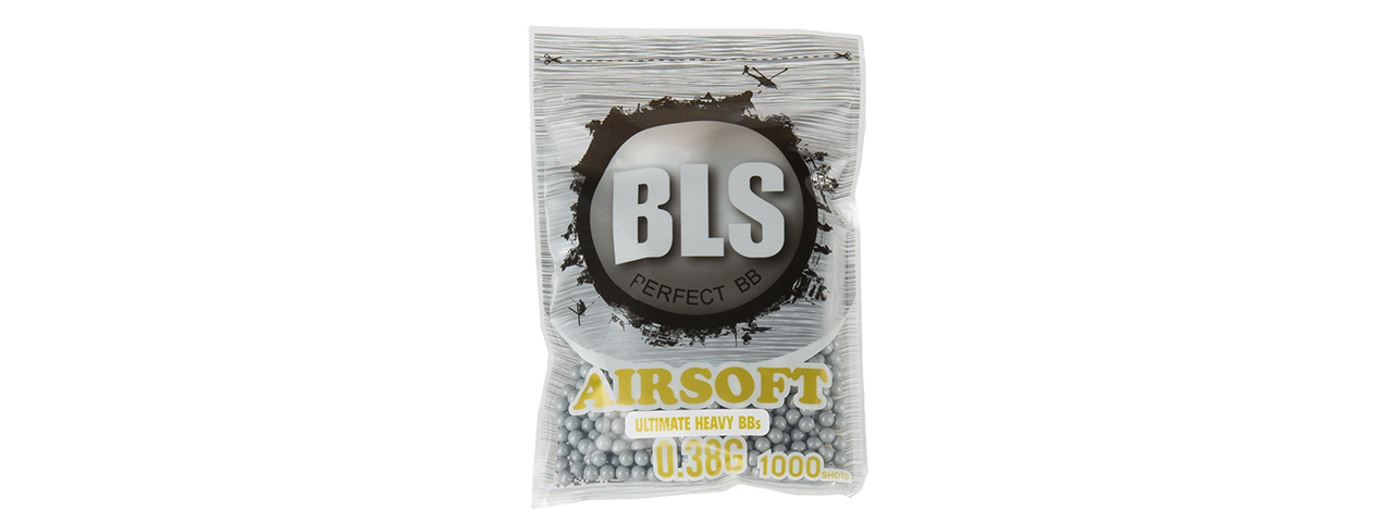 BLS PERFECT BB 0.38G (ULTIMATEHEAVY) AIRSOFT BBS [1000RD] (STAINLESS) - Click Image to Close
