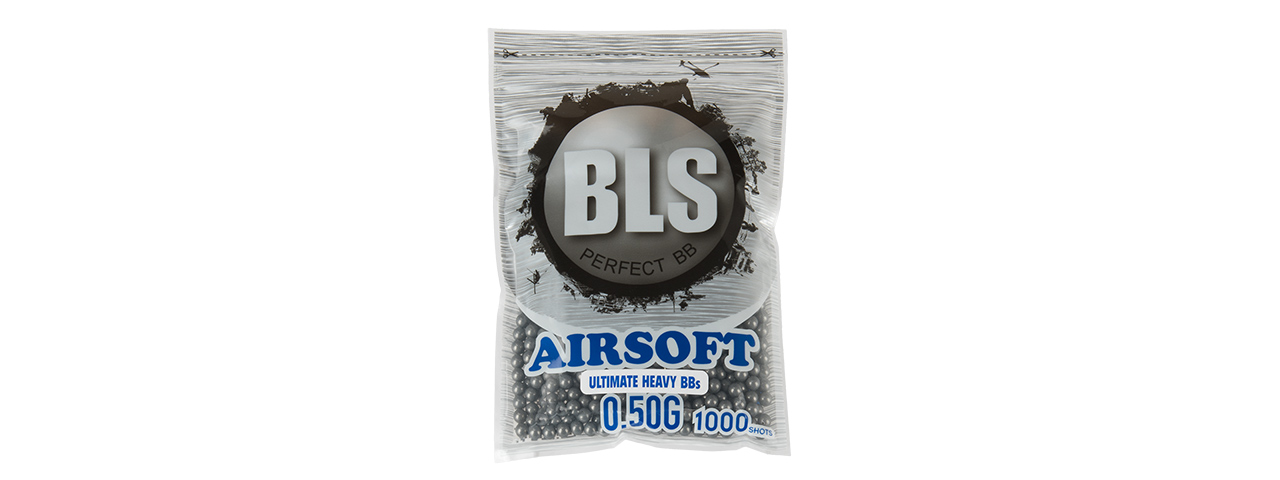 BLS PERFECT BB 0.50G (ULTIMATEHEAVY) AIRSOFT BBS [1000RD] (STAINLESS) - Click Image to Close