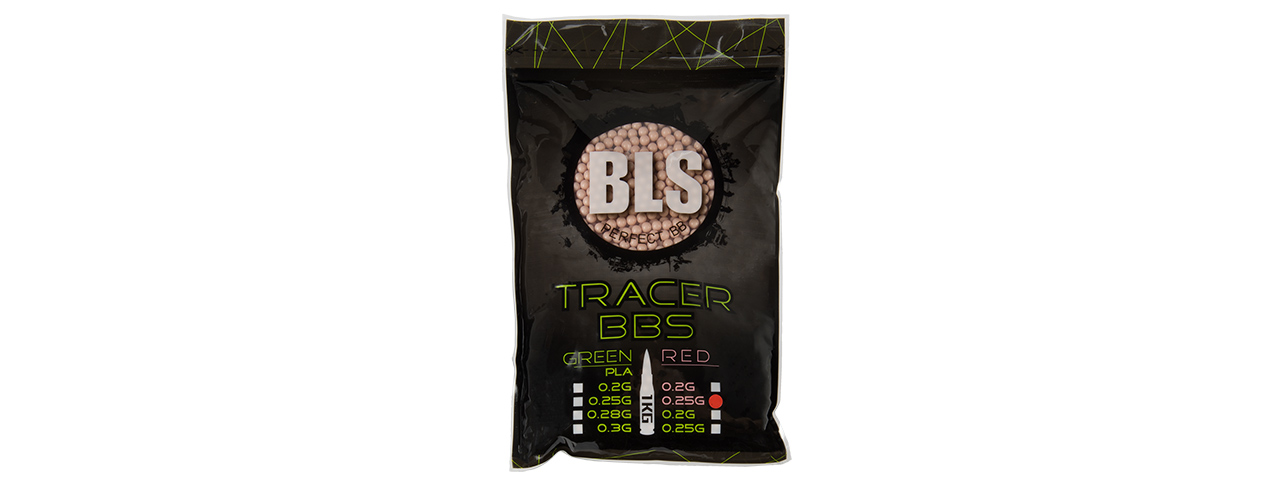 BLS PERFECT BB 0.25G (TRACER PRECISION) AIRSOFT BBS [4000RD] (RED) - Click Image to Close