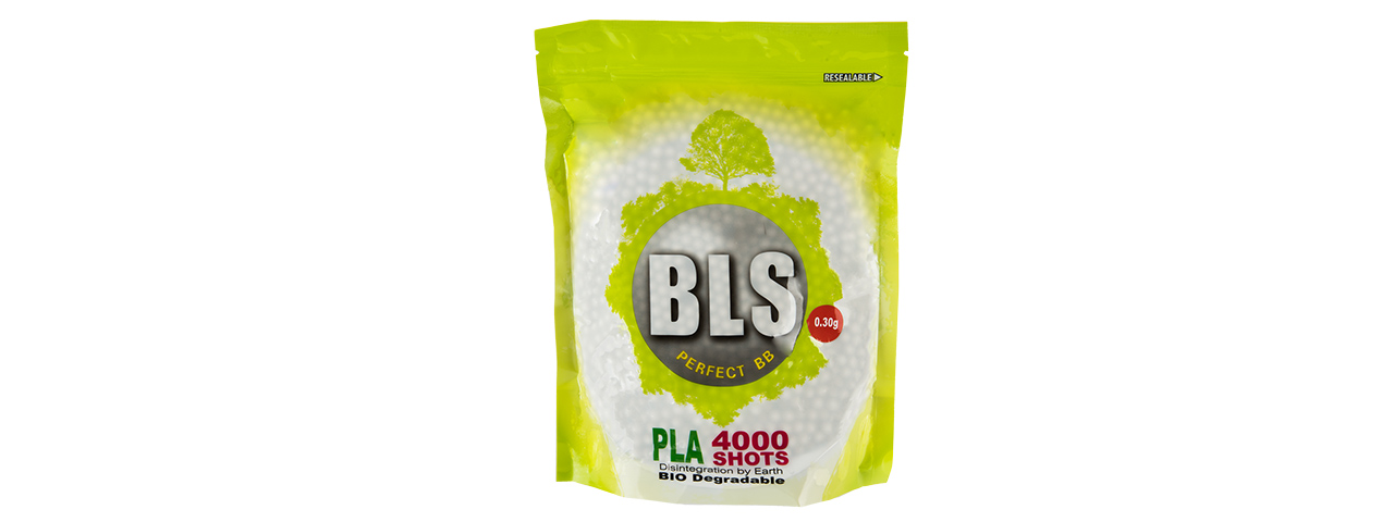 BLS PERFECT BB 0.30G (BIODEGRADABLE) AIRSOFT BBS [4000RD] (WHITE) - Click Image to Close