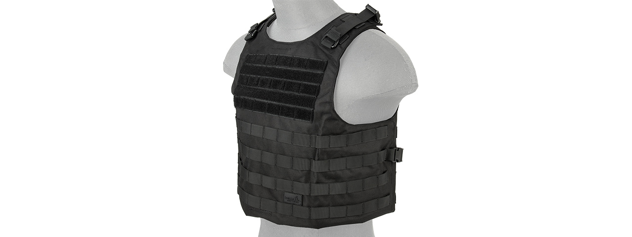 LANCER TACTICAL 1000D NYLON AAV STYLE PLATE CARRIER (BLACK) - Click Image to Close