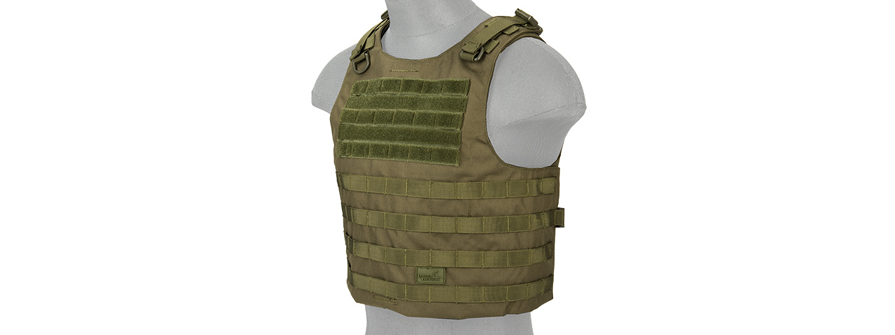 LANCER TACTICAL 1000D NYLON AAV STYLE PLATE CARRIER (OD GREEN) - Click Image to Close