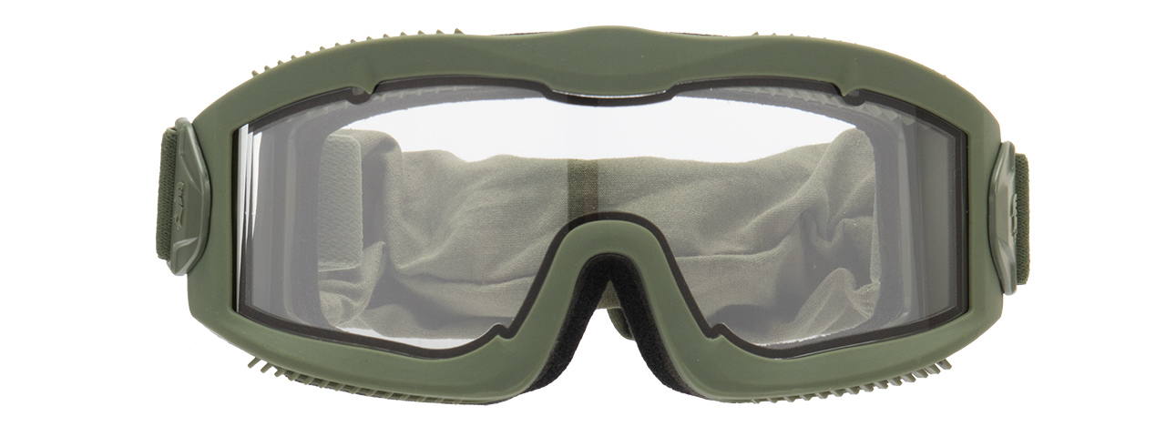 LANCER TACTICAL AERO PROTECTIVE OD GREEN AIRSOFT GOGGLES (CLEAR LENS) - Click Image to Close