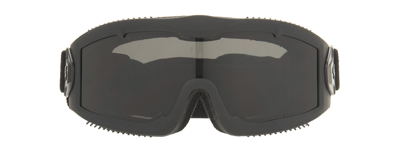 LANCER TACTICAL AERO PROTECTIVE BLACK AIRSOFT GOGGLES (SMOKE/YELLOW/CLEAR LENS) - Click Image to Close