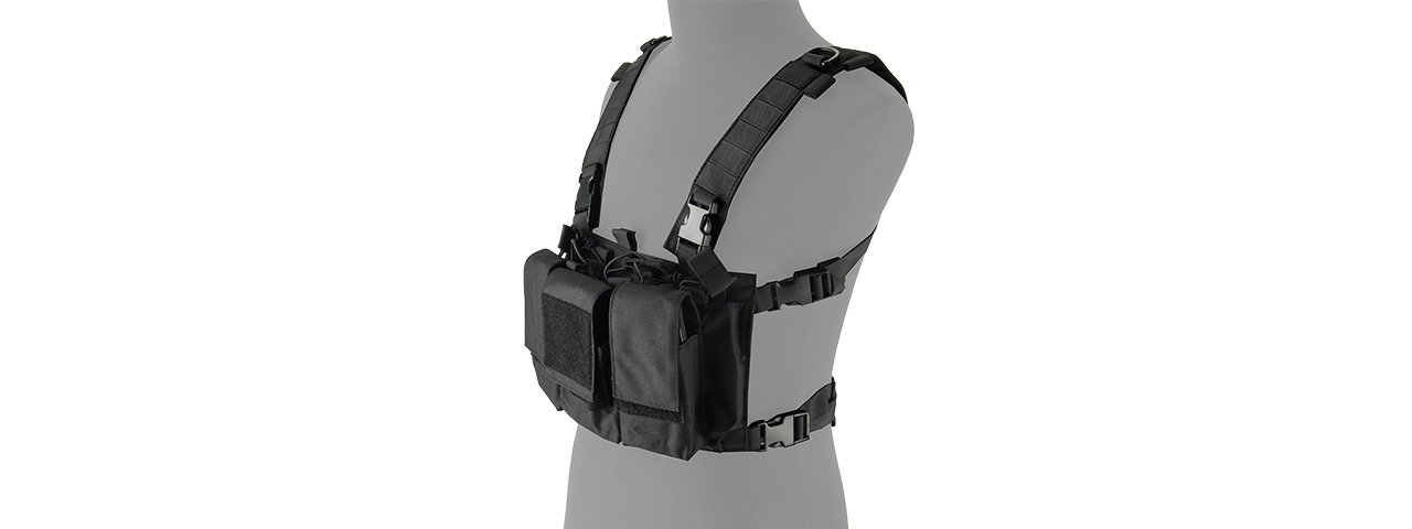 LANCER TACTICAL ADAPTIVE MULTI-PURPOSE SLIM CHEST RIG (BLACK) - Click Image to Close