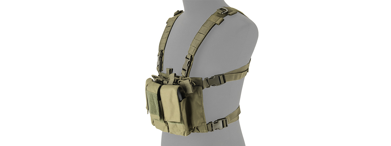 LANCER TACTICAL ADAPTIVE MULTI-PURPOSE SLIM CHEST RIG (OD GREEN) - Click Image to Close