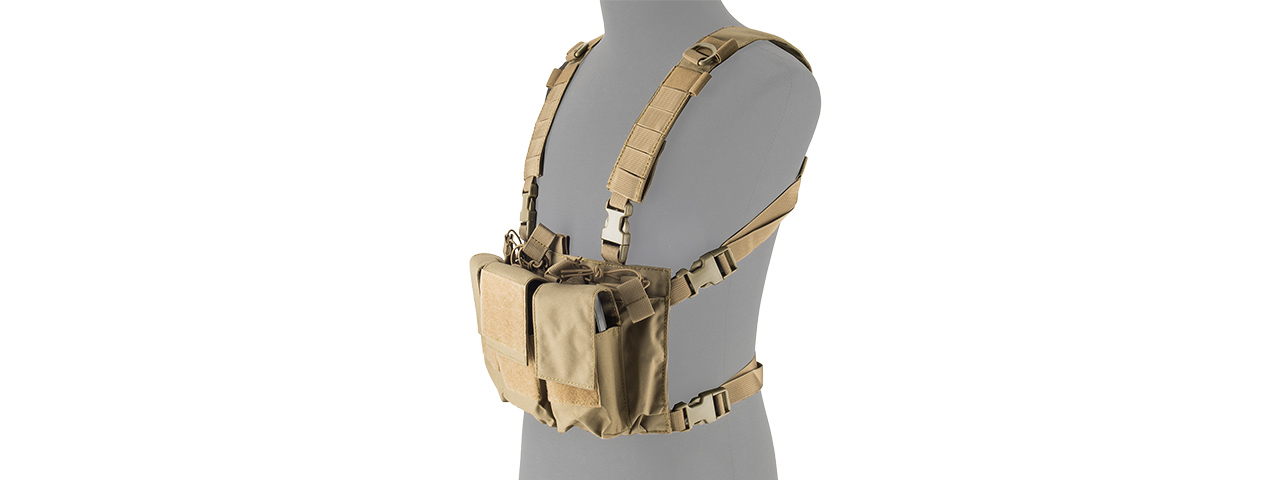 LANCER TACTICAL ADAPTIVE MULTI-PURPOSE SLIM CHEST RIG (TAN) - Click Image to Close