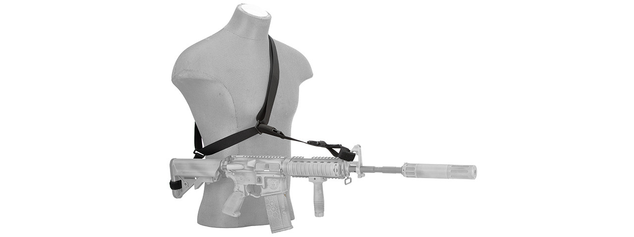 Lancer Tactical CA-327B Three Point Sling in Black - Click Image to Close