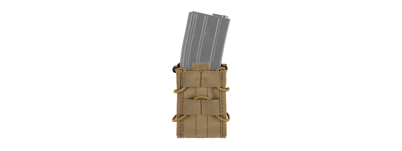 LANCER TACTICAL SINGLE MOLLE TKO MAG POUCH FOR M4 / M16 (TAN) - Click Image to Close