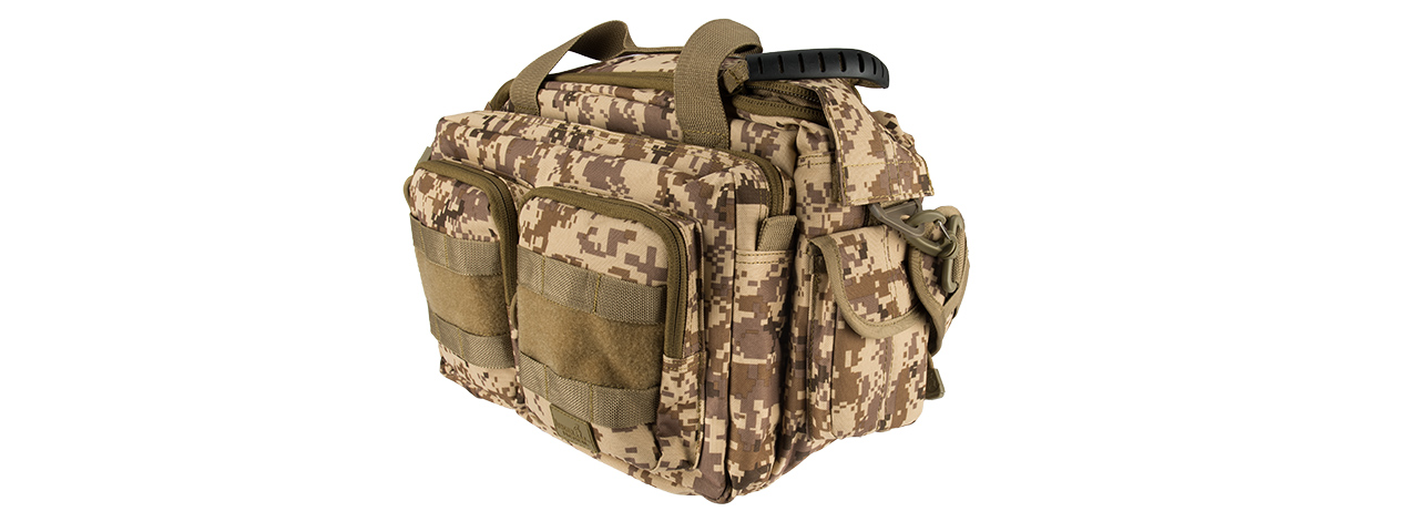 LANCER TACTICAL 1000D POLYESTER SMALL RANGE MOLLE BAG (DESERT DIGITAL) - Click Image to Close