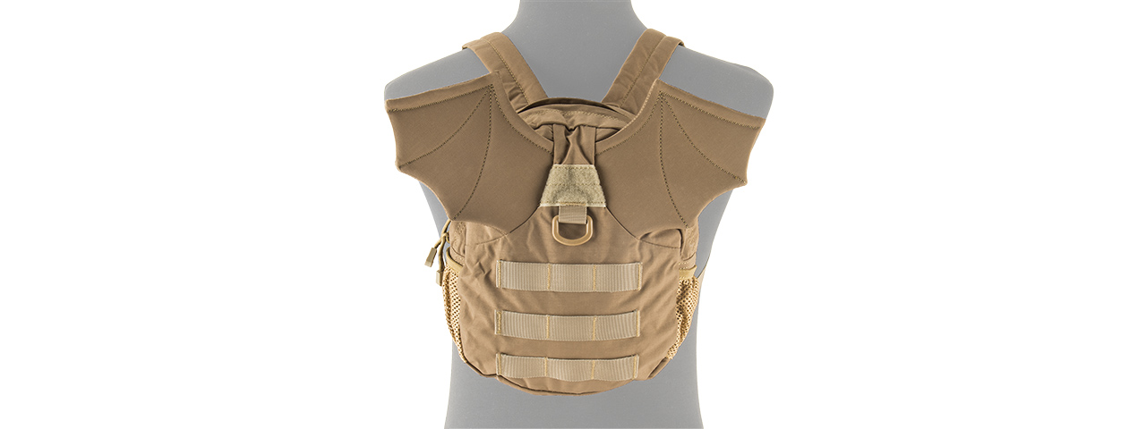 LANCER TACTICAL 1000D NYLON TACTICAL BAT WING BACKPACK - MEDIUM (TAN) - Click Image to Close