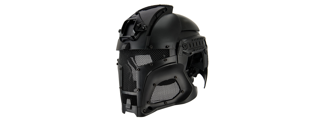 Interstellar Battle Trooper Full Face Airsoft Helmet (BLACK) - Click Image to Close