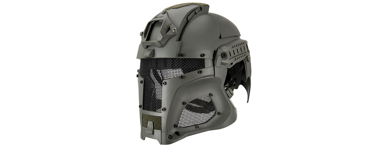 Interstellar Battle Trooper Full Face Airsoft Helmet (FOLIAGE GREEN) - Click Image to Close
