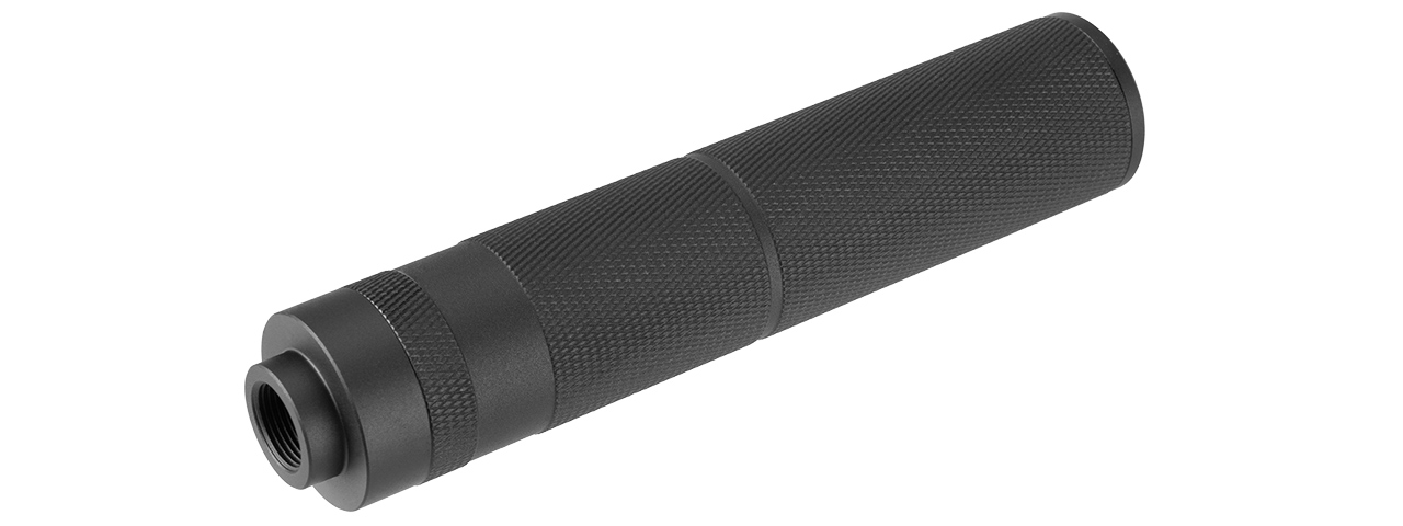 LANCER TACTICAL 155MM ALUMINUM KNURLED MOCK SUPPRESSOR (BLACK) - Click Image to Close