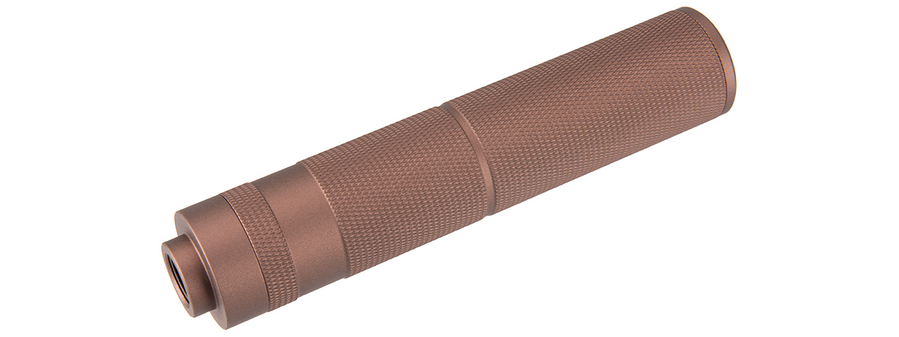 LANCER TACTICAL 155MM ALUMINUM KNURLED MOCK SUPPRESSOR (COYOTE BROWN) - Click Image to Close