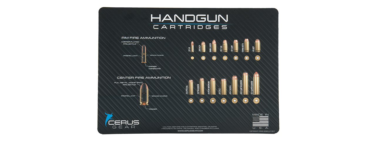 CERUS GEAR PISTOL AMMO ROUND CARTRIDGES PROMAT PISTOL MAT (FULL COLOR) - Click Image to Close