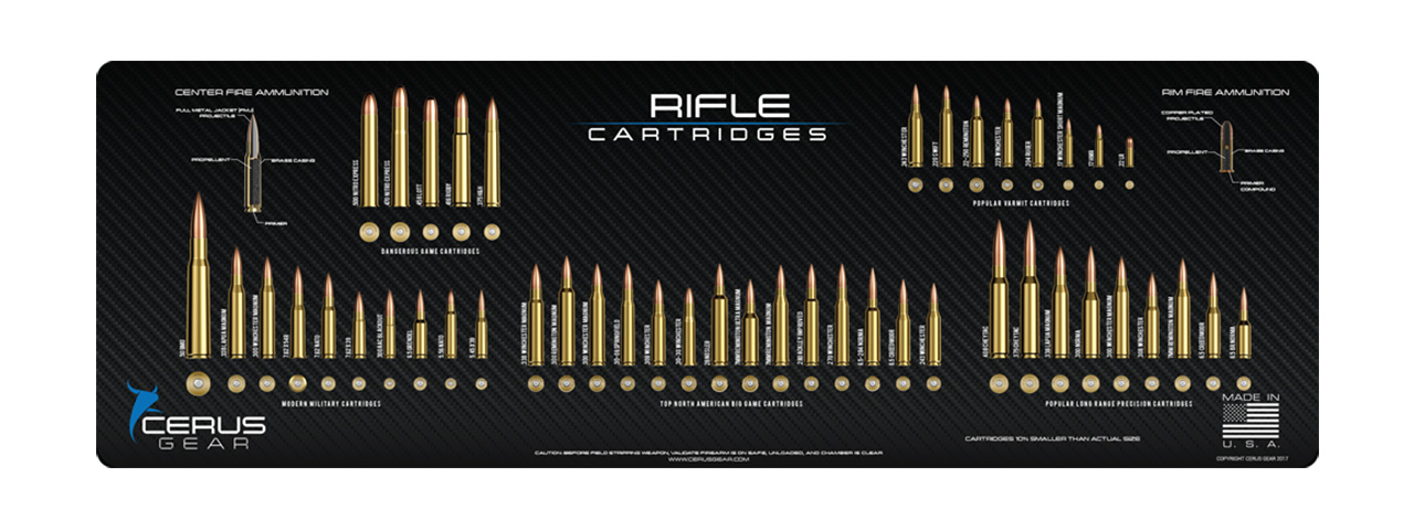 CERUS GEAR RIFLE AMMO ROUND CARTRIDGES PROMAT GUN MAT (FULL COLOR) - Click Image to Close