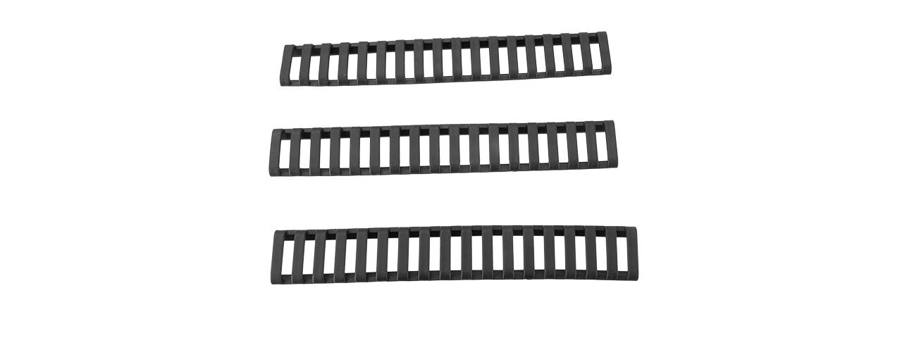 E&L AIRSOFT SLIM 18-SLOT HANDGUARD LADDER RAIL COVER (SET OF 3 / BLACK) - Click Image to Close