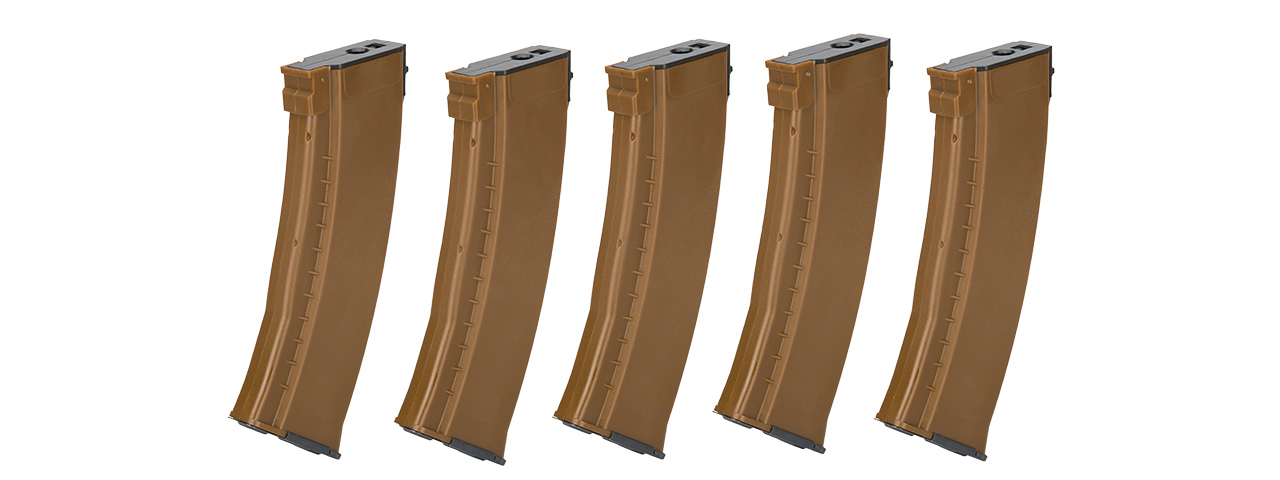 E&L 5X 74N MID-CAP 120RDS AEG MAGAZINE BOX SET ( BROWN) - Click Image to Close