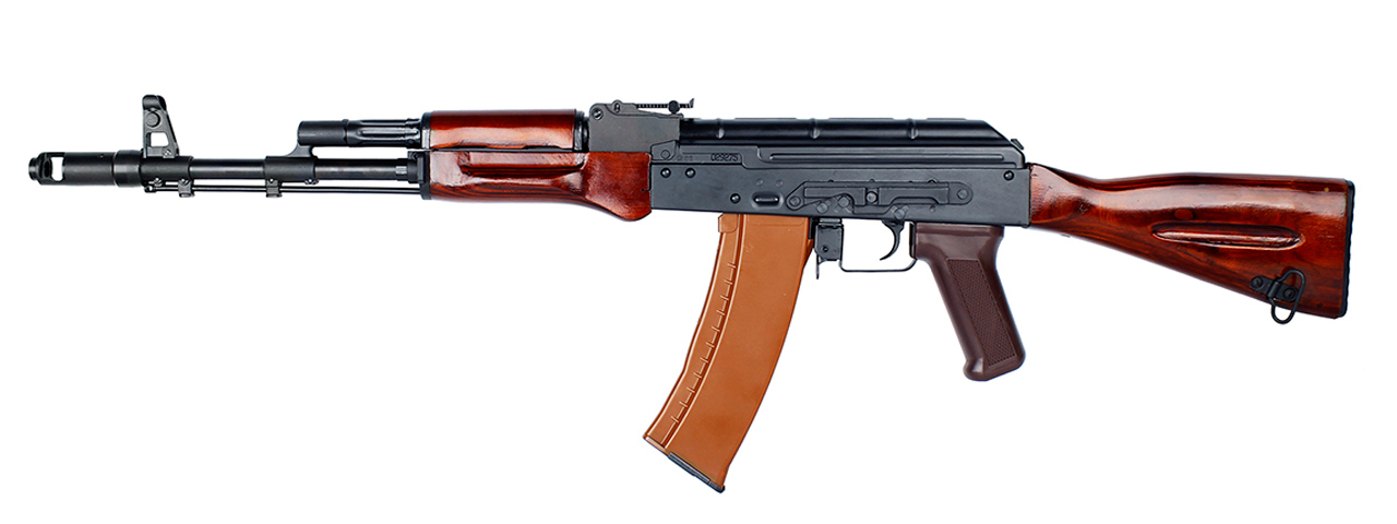 E&L AK74N REAL WOOD AIRSOFT AEG - PLATINUM (BLACK) - Click Image to Close