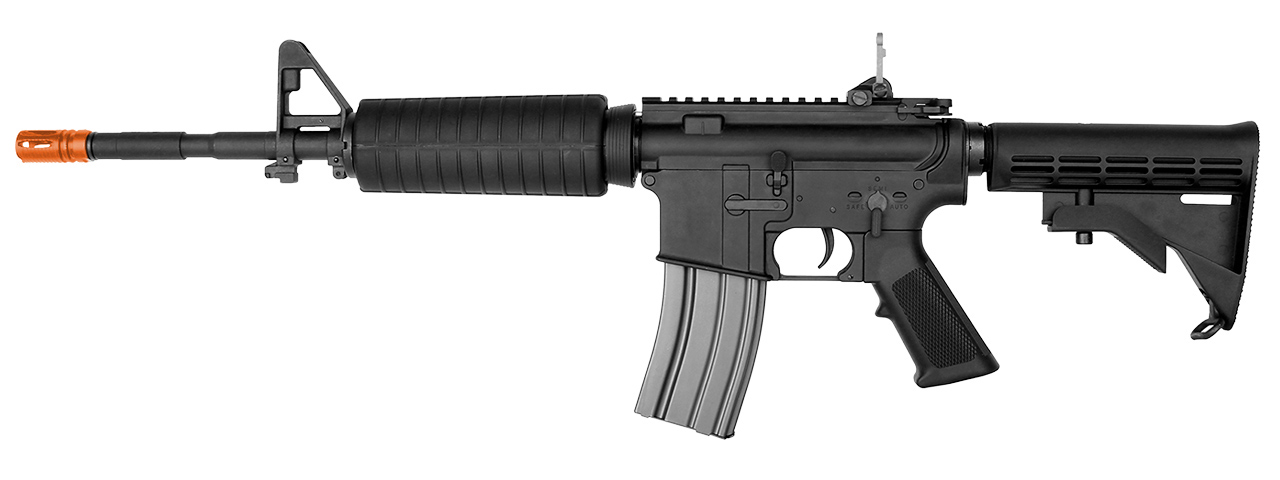 E&L FULL METAL AR M4A1 AIRSOFT AEG - PLATINUM (BLACK) - Click Image to Close