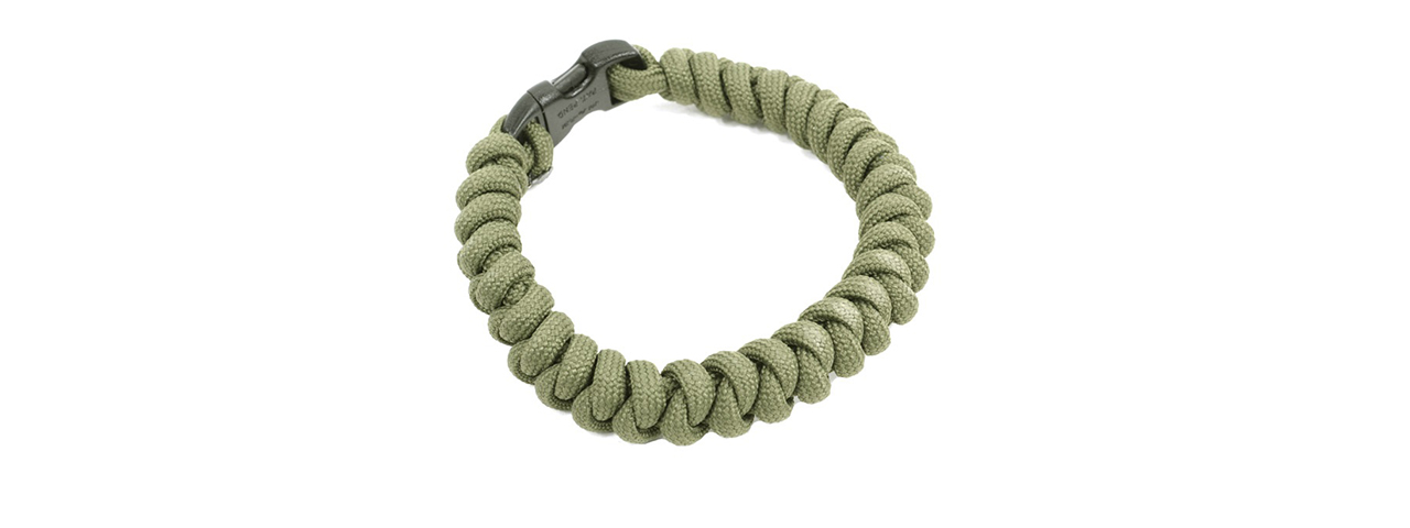 FLYYE INDUSTRIES MIL-SPEC PARACORD SNAKE WEAVE BRACELET - OD - Click Image to Close