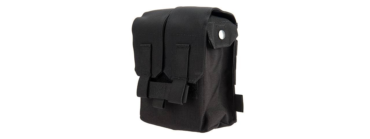 FLYYE INDUSTRIES MOLLE M249 200RD DRUM MAGAZINE POUCH - BLACK - Click Image to Close