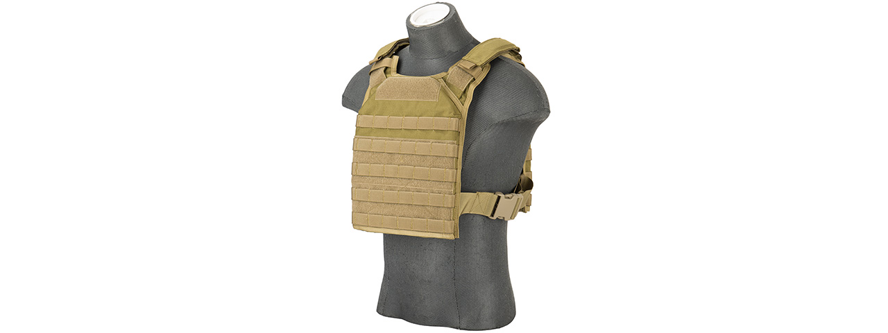 Flyye Industries 1000D Cordura MOLLE PC Plate Carrier (LRG) (KHAKI) - Click Image to Close