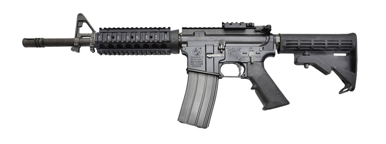 GHK FULL METAL COLT LICENSED RIS M4A1(LENGTH: 12.5") GBB AIRSOFT RIFLE (BLACK) - Click Image to Close