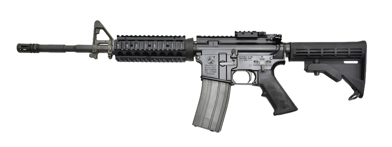 GHK FULL METAL COLT LICENSED RIS M4A1(LENGTH: 14.5) GBB AIRSOFT RIFLE (BLACK) - Click Image to Close