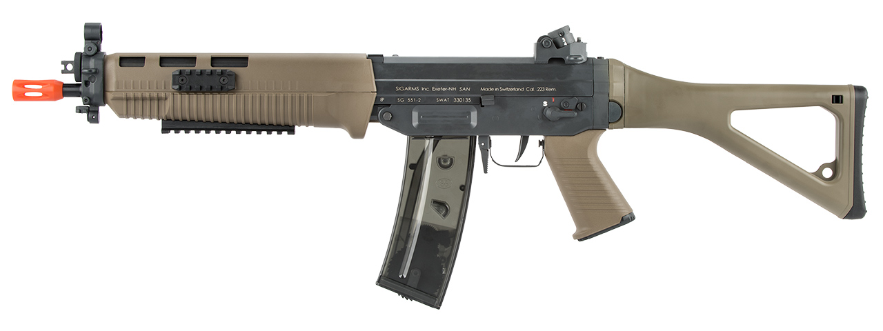 ICS AIRSOFT SIG 551 SWAT AEG RIS FOLDING STOCK - DARK EARTH - Click Image to Close