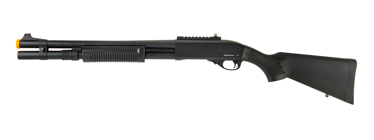 JAG ARMS SCATTERGUN HDS AIRSOFT GAS SHOTGUN - EXTENDED TUBE (BLACK) - Click Image to Close