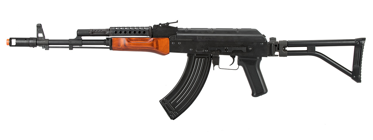 LCT Airsoft G-03 NV Full Metal AEG with Real Wood & Side Folding Stock (Color: Black & Wood) - Click Image to Close