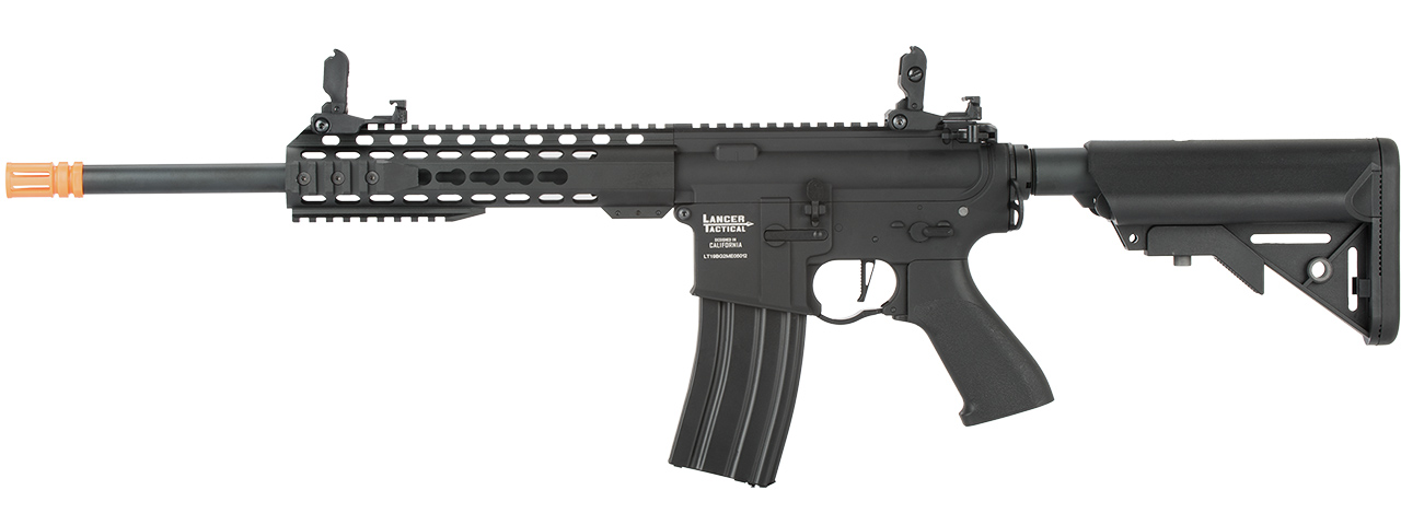 Lancer Tactical Proline Gen 2 10" Keymod M4 Carbine Airsoft AEG Rifle (Color: Black) - Click Image to Close