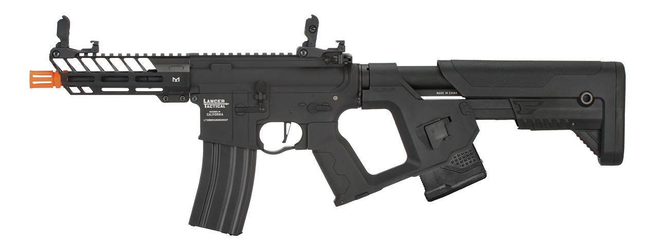 Lancer Tactical Low FPS Enforcer Needletail Skeleton M4 Airsoft Rifle (Color: Black) - Click Image to Close