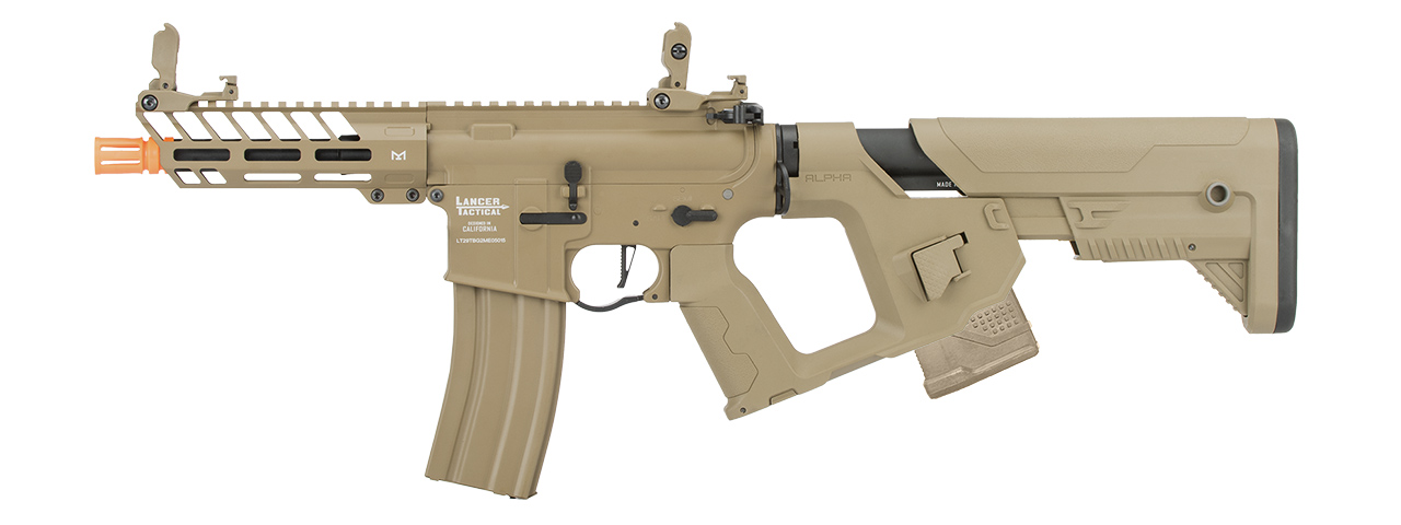 Lancer Tactical Low FPS Enforcer Needletail Skeleton M4 Airsoft Rifle (Color: Tan) - Click Image to Close