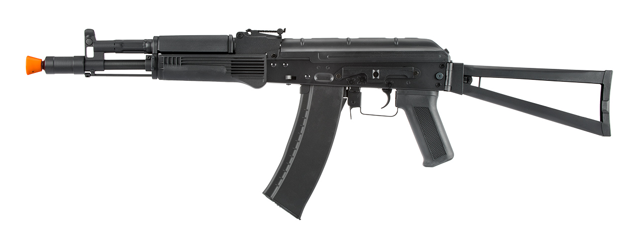 LT-740B AIRSOFT AKS-104 AEG FULL METAL FOLDING STOCK (BLACK) - Click Image to Close