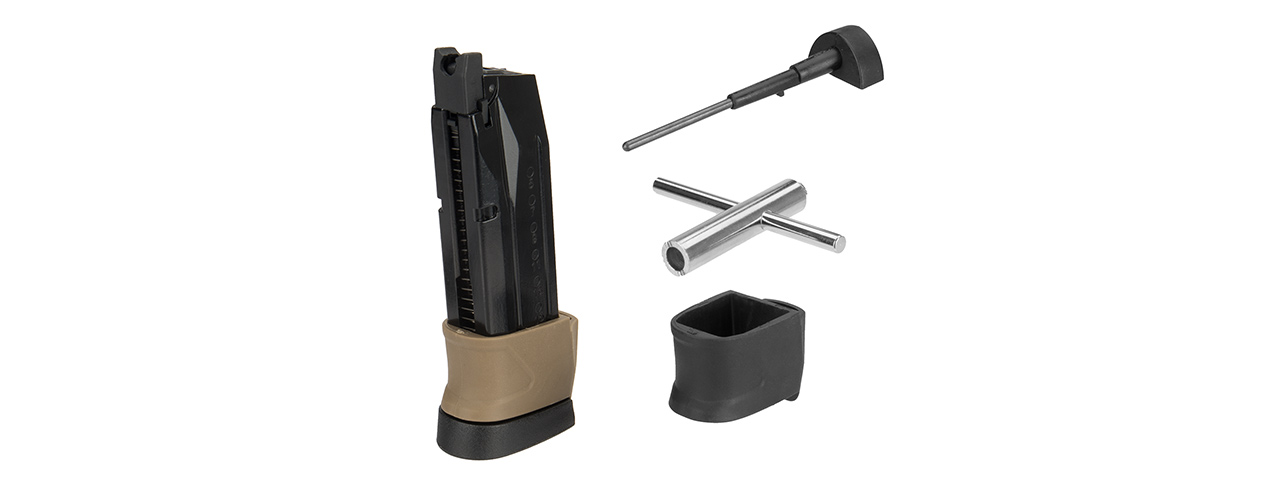 WE Tech 22rd Big Bird CO2 Magazine Set w/ Mag Extenders and Tools - Click Image to Close