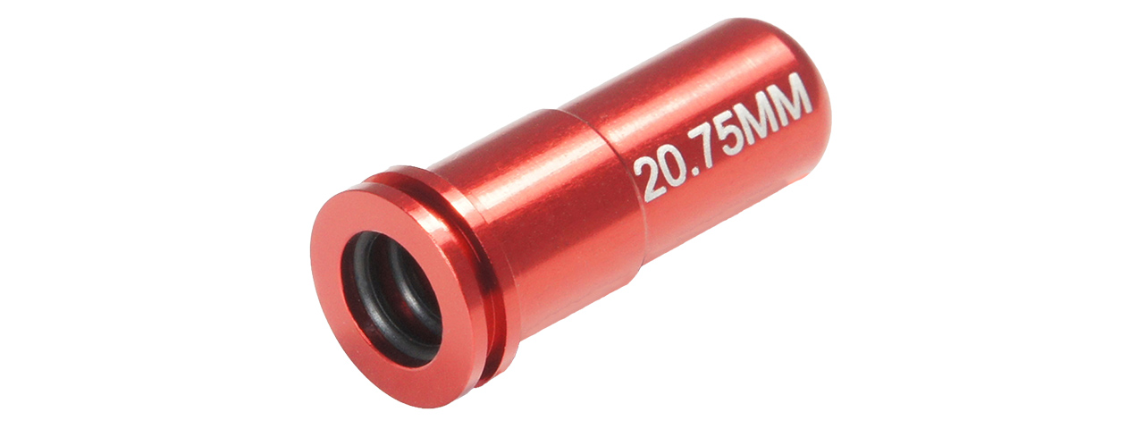 MAXX CNC ALUMINUM DOUBLE O-RING AIR SEAL NOZZLE FOR AIRSOFT AEG (RED) - Click Image to Close