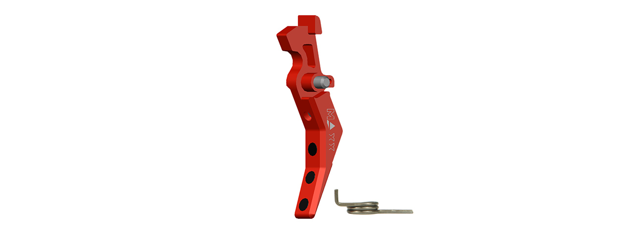 CNC Aluminum Advanced AEG Trigger (Style B) (Red) - Click Image to Close