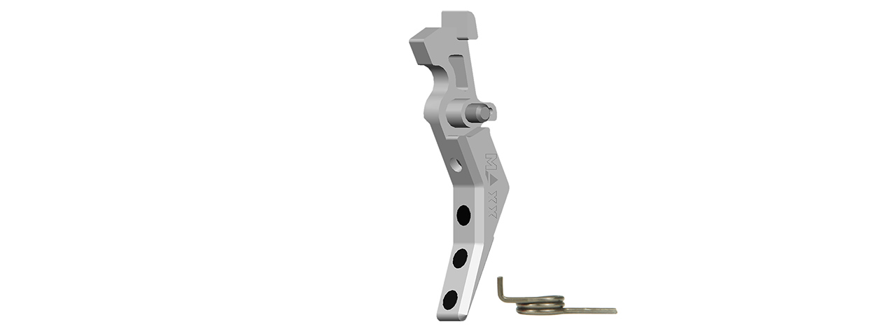 Maxx Model CNC Aluminum Advanced AEG Trigger (Style B) (Silver) - Click Image to Close